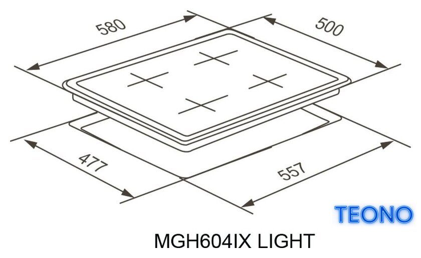 Варочная панель Meferi MGH604IX Light - Изображение №16 — Интернет-магазин Teono.by