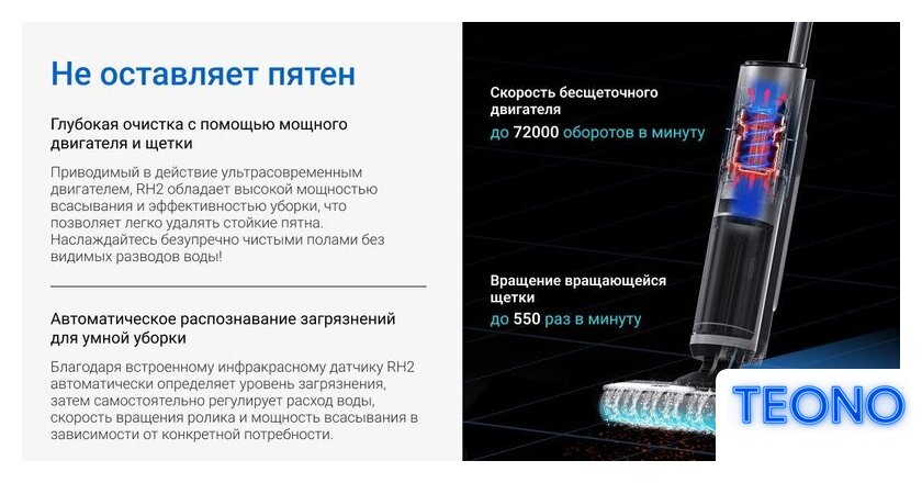 Вертикальный моющий пылесос Ezviz RH2 - Изображение №12 — Интернет-магазин Teono.by
