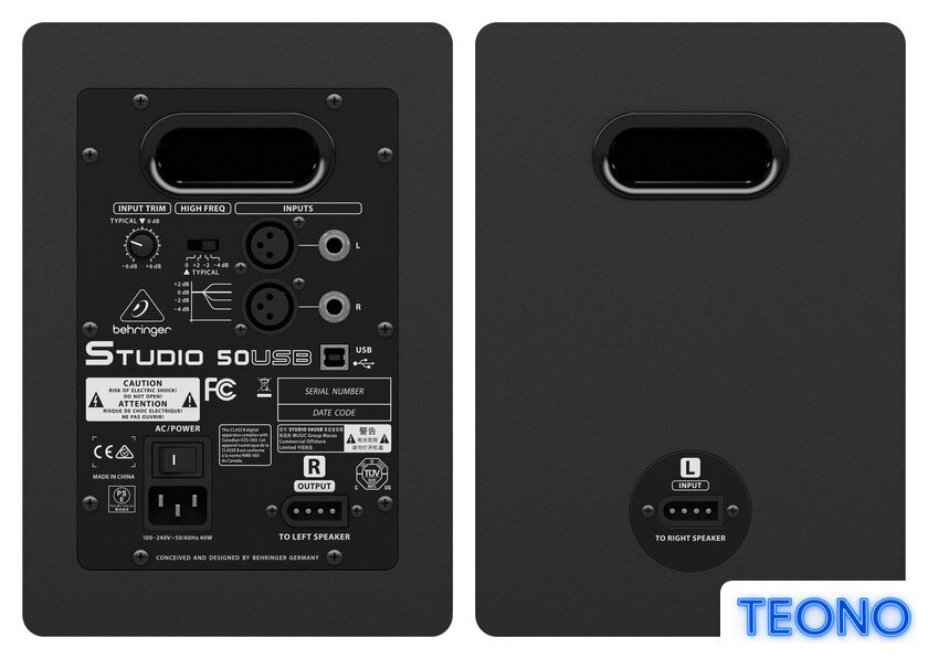 Монитор ближнего поля Behringer Studio 50USB - Изображение №4 — Интернет-магазин Teono.by