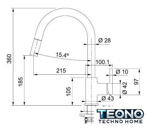 Смеситель Franke Lina 115.0626.057 (серый) - Изображение №2 — Интернет-магазин Teono.by