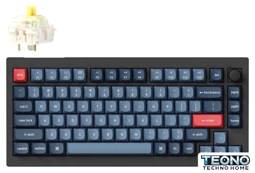 Клавиатура Keychron V1 Max RGB V1M-D4-RU (Gateron Jupiter Banana) - Изображение №1 — Интернет-магазин Teono.by