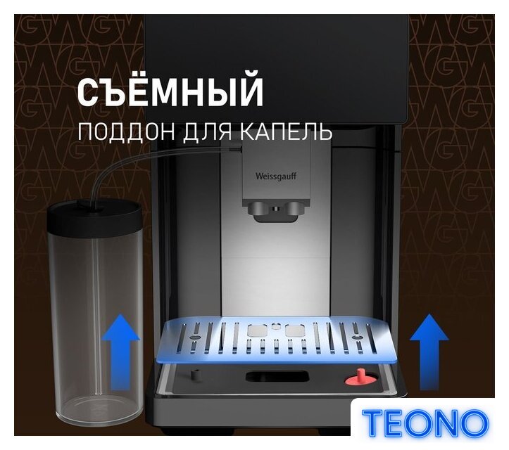 Кофемашина Weissgauff WCM-340 TFT Automatic Touch Cappuccino Nero - Изображение №20 — Интернет-магазин Teono.by