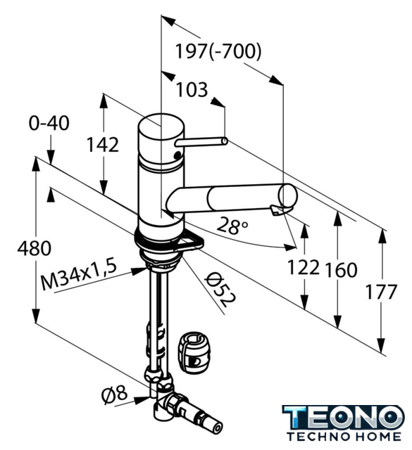 Смеситель Kludi Scope 339320575 - Изображение №2 — Интернет-магазин Teono.by