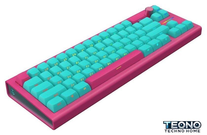 Клавиатура IO by Red Square Type 68 Pro g3ms Aquamarine (бирюзовый/розовый) - Изображение №2 — Интернет-магазин Teono.by