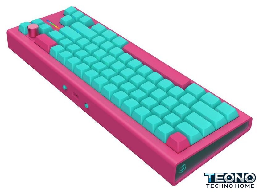 Клавиатура IO by Red Square Type 68 Pro g3ms Aquamarine (бирюзовый/розовый) - Изображение №3 — Интернет-магазин Teono.by