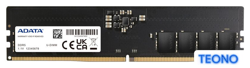 Оперативная память ADATA 8ГБ DDR5 4800 МГц AD5U48008G-S - Изображение №1 — Интернет-магазин Teono.by