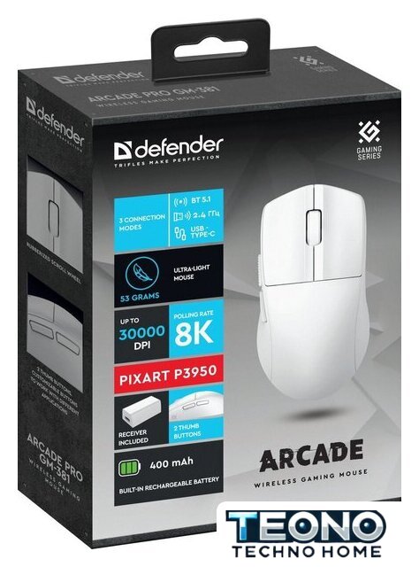 Игровая мышь Defender Arcade Pro GM-381 (белый) - Изображение №5 — Интернет-магазин Teono.by
