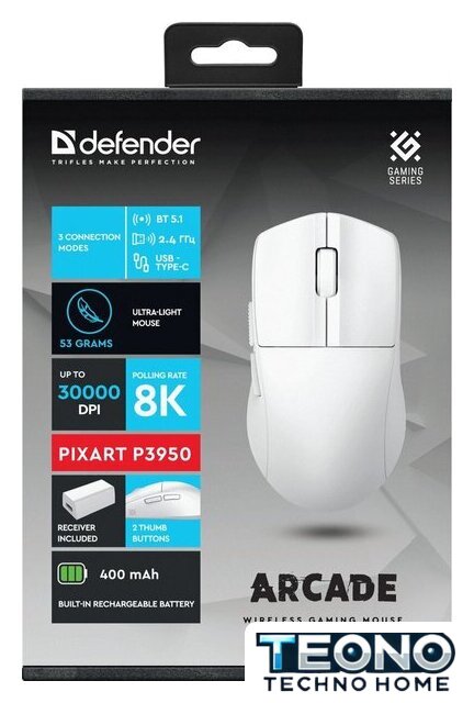 Игровая мышь Defender Arcade Pro GM-381 (белый) - Изображение №6 — Интернет-магазин Teono.by