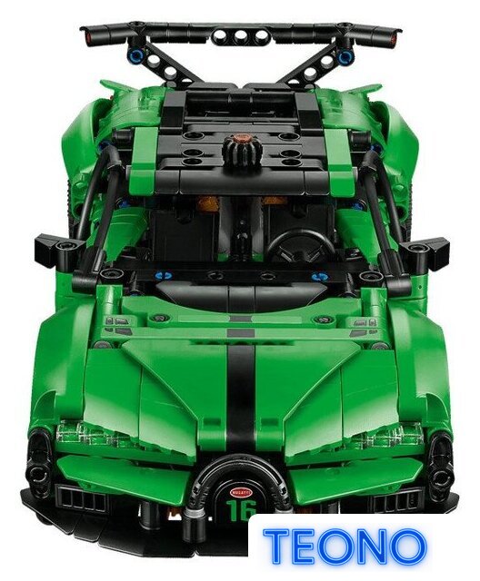 Конструктор LEGO Technic 42241 Green Bugatti Chiron Pur Sport Hypercar - Изображение №2 — Интернет-магазин Teono.by