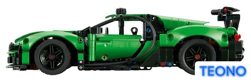 Конструктор LEGO Technic 42241 Green Bugatti Chiron Pur Sport Hypercar - Изображение №3 — Интернет-магазин Teono.by