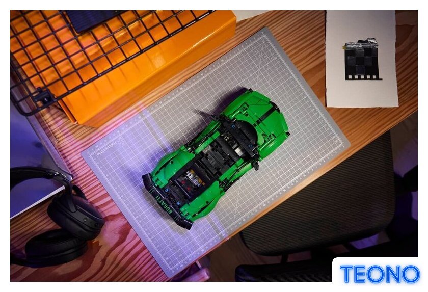 Конструктор LEGO Technic 42241 Green Bugatti Chiron Pur Sport Hypercar - Изображение №10 — Интернет-магазин Teono.by