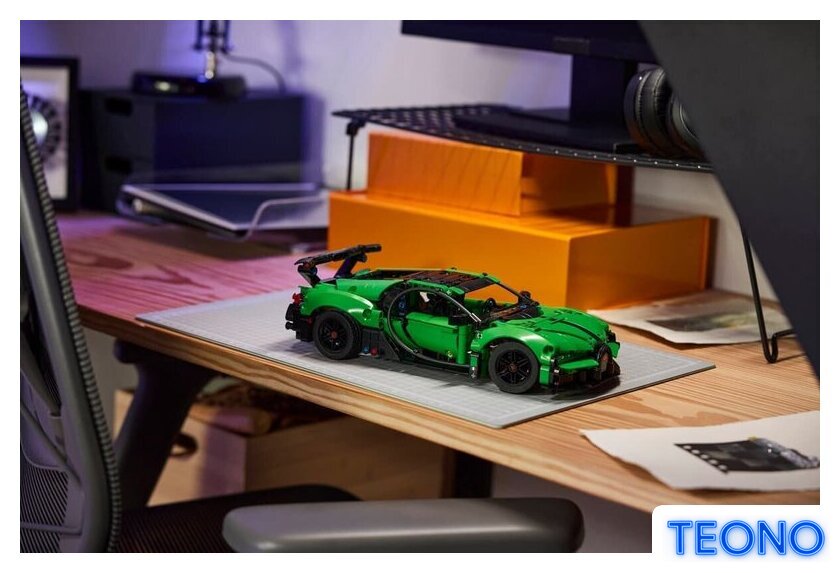 Конструктор LEGO Technic 42241 Green Bugatti Chiron Pur Sport Hypercar - Изображение №11 — Интернет-магазин Teono.by