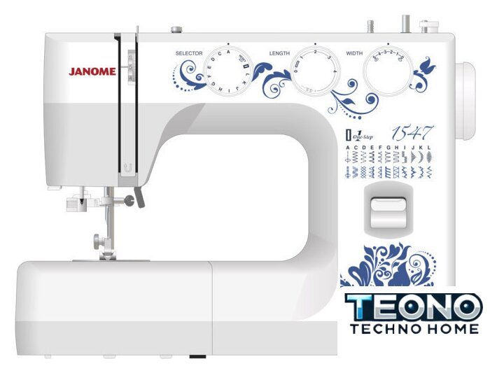 Электромеханическая швейная машина Janome 1547 - Изображение №1 — Интернет-магазин Teono.by