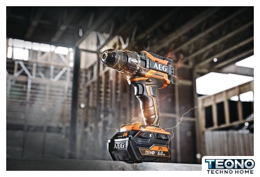 Ударная дрель-шуруповерт AEG Powertools BSB 18BL LI-602C 4935464100 (с 2-мя АКБ 6 Ач, кейс) - Изображение №5 — Интернет-магазин Teono.by