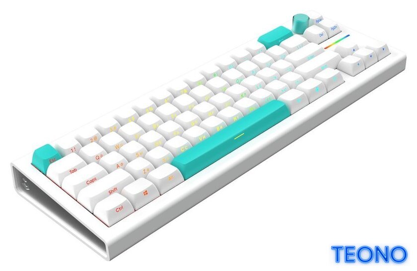 Клавиатура IO by Red Square Type 68 Pro g3ms Aquamarine (белый) - Изображение №2 — Интернет-магазин Teono.by