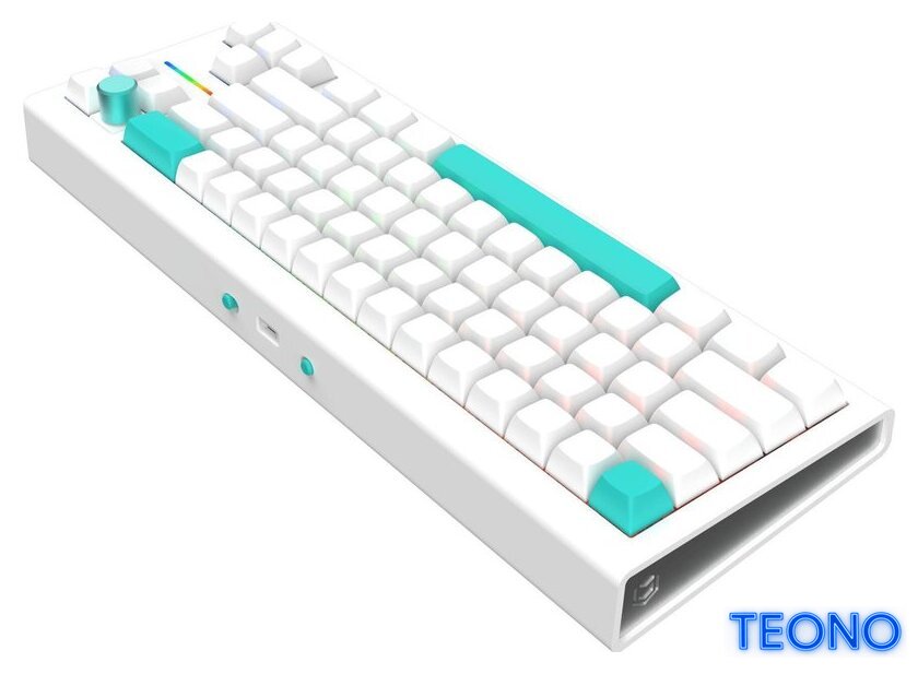 Клавиатура IO by Red Square Type 68 Pro g3ms Aquamarine (белый) - Изображение №3 — Интернет-магазин Teono.by