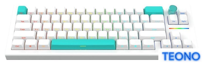 Клавиатура IO by Red Square Type 68 Pro g3ms Aquamarine (белый) - Изображение №1 — Интернет-магазин Teono.by