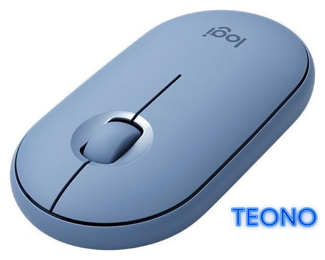 Мышь Logitech M350 Pebble (голубой) - Изображение №2 — Интернет-магазин Teono.by