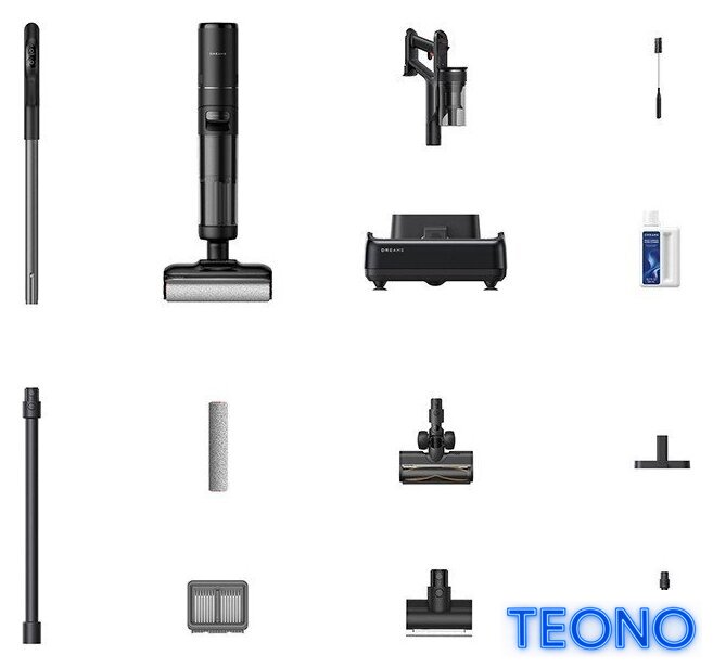 Пылесос Dreame H12 Dual FlexReach Wet and Dry Vacuum HHV31A (евровилка, черный) - Изображение №18 — Интернет-магазин Teono.by