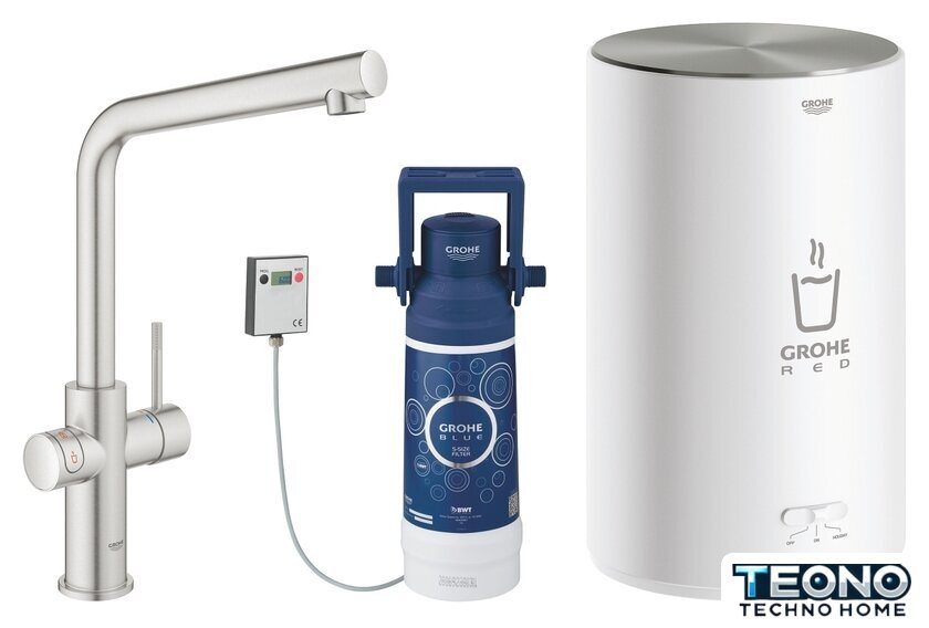 Смеситель Grohe Red Duo 30327DC1 (сталь) - Изображение №1 — Интернет-магазин Teono.by