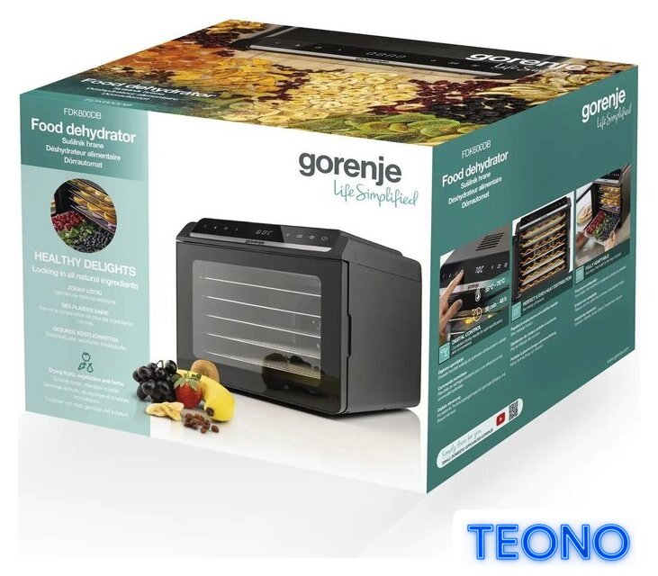 Сушилка для овощей и фруктов Gorenje FDK600DB - Изображение №6 — Интернет-магазин Teono.by