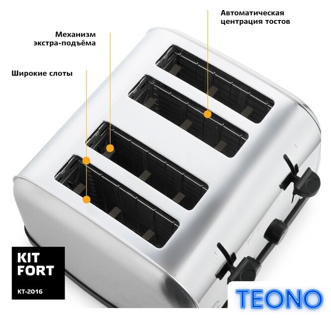 Тостер Kitfort KT-2016 - Изображение №3 — Интернет-магазин Teono.by