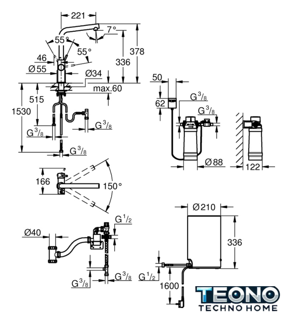 Смеситель Grohe Red Duo 30327001 (хром) - Изображение №3 — Интернет-магазин Teono.by