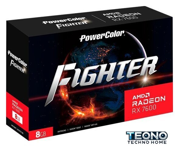 Видеокарта PowerColor Fighter Radeon RX 7600 8GB GDDR6 RX 7600 8G-F - Изображение №3 — Интернет-магазин Teono.by