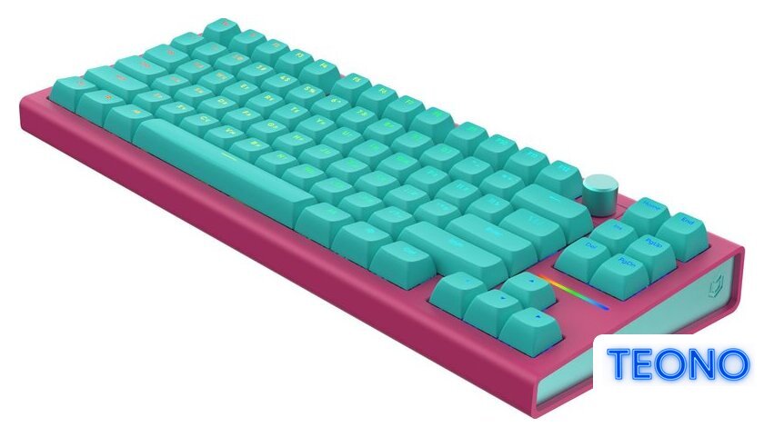 Клавиатура IO by Red Square Type 84 g3ms Sapphire V2 (бирюзовый/розовый) - Изображение №2 — Интернет-магазин Teono.by