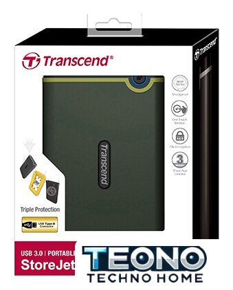 Внешний накопитель Transcend StoreJet 25M3 1TB (зеленый) - Изображение №3 — Интернет-магазин Teono.by