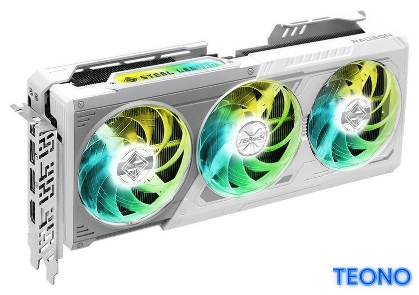 Видеокарта ASRock Radeon RX 9070 XT Steel Legend 16GB RX9070XT SL 16G - Изображение №1 — Интернет-магазин Teono.by