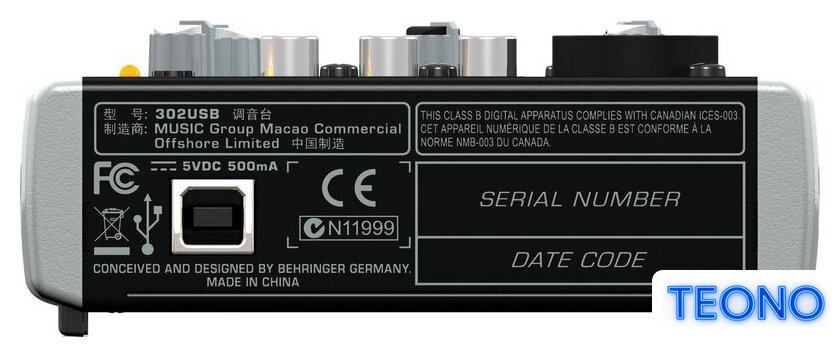 Микшерный пульт Behringer Xenyx 302USB - Изображение №4 — Интернет-магазин Teono.by