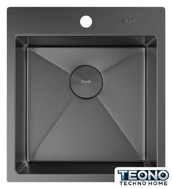Кухонная мойка ZorG Zerox 46 IF PVD Gunblack - Изображение №3 — Интернет-магазин Teono.by