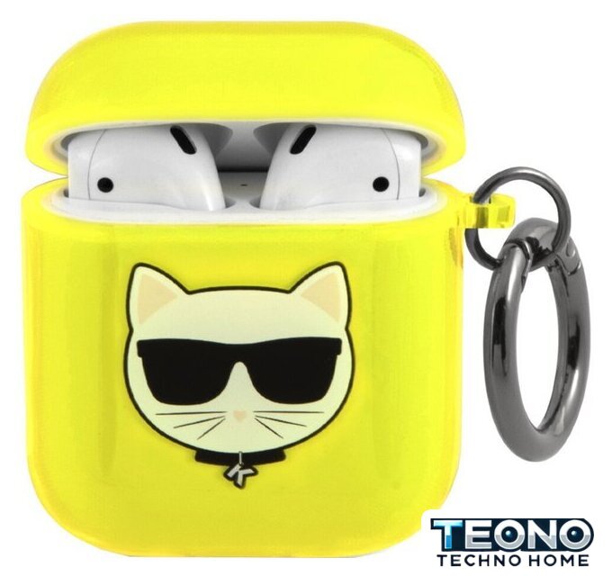 Чехол CG Mobile Karl Lagerfeld для AirPods 1&2 KLA2UCHFY (желтый) - Изображение №1 — Интернет-магазин Teono.by