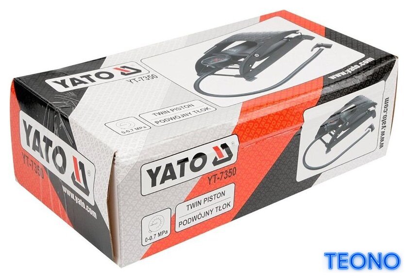 Насос ножной велосипедный Yato YT-7350 - Изображение №3 — Интернет-магазин Teono.by