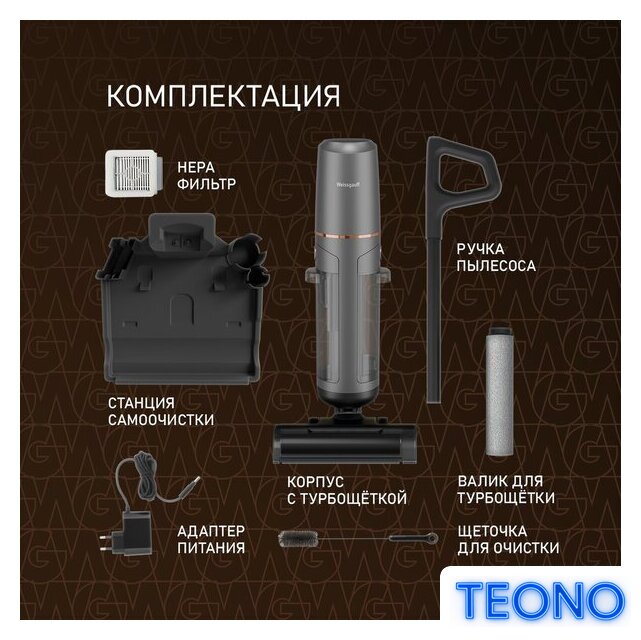 Пылесос Weissgauff V13 BLDC 200 Graphite AquaPro - Изображение №17 — Интернет-магазин Teono.by