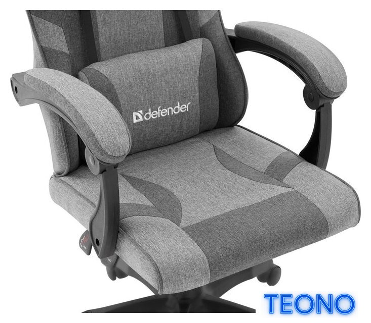 Игровое (геймерское) кресло Defender Teiz (серый) - Изображение №5 — Интернет-магазин Teono.by
