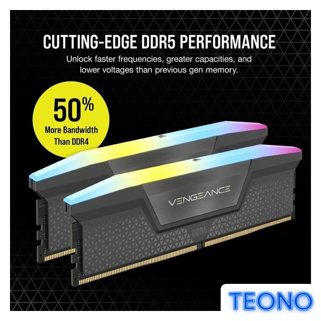 Оперативная память Corsair Vengeance RGB 2x16ГБ DDR5 6400 МГц CMH32GX5M2B6400Z36 - Изображение №3 — Интернет-магазин Teono.by