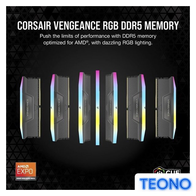 Оперативная память Corsair Vengeance RGB 2x16ГБ DDR5 6400 МГц CMH32GX5M2B6400Z36 - Изображение №2 — Интернет-магазин Teono.by