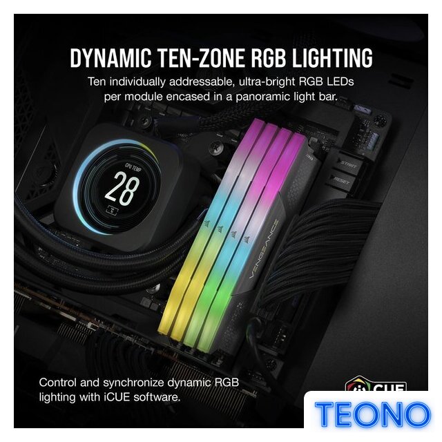 Оперативная память Corsair Vengeance RGB 2x16ГБ DDR5 6400 МГц CMH32GX5M2B6400Z36 - Изображение №4 — Интернет-магазин Teono.by