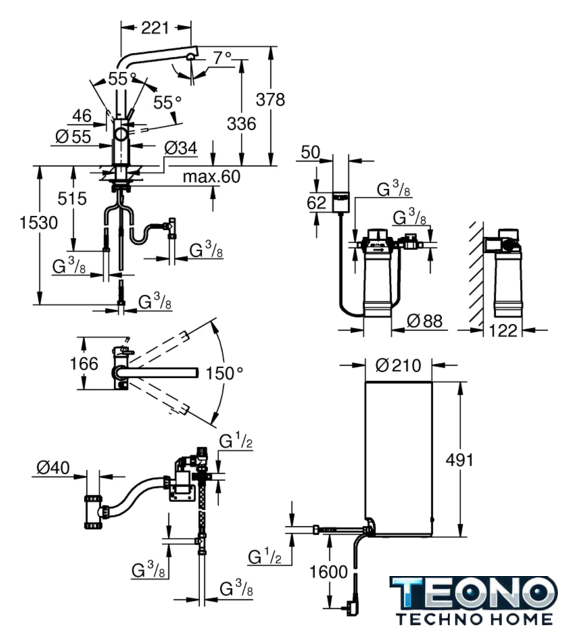 Смеситель Grohe Red Duo 30325001 (хром) - Изображение №3 — Интернет-магазин Teono.by