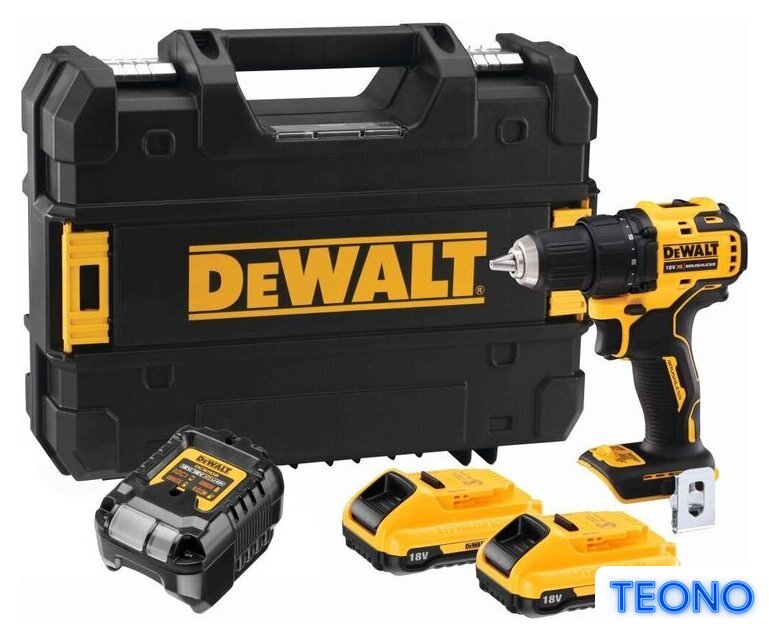Дрель-шуруповерт DeWalt DCD708L2T (с 2-мя АКБ, кейс) - Изображение №1 — Интернет-магазин Teono.by