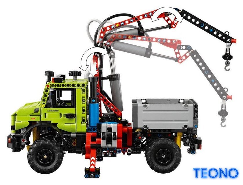 Конструктор LEGO 42242 Грузовик Mercedes-Benz Unimog U 5023 с краном - Изображение №6 — Интернет-магазин Teono.by