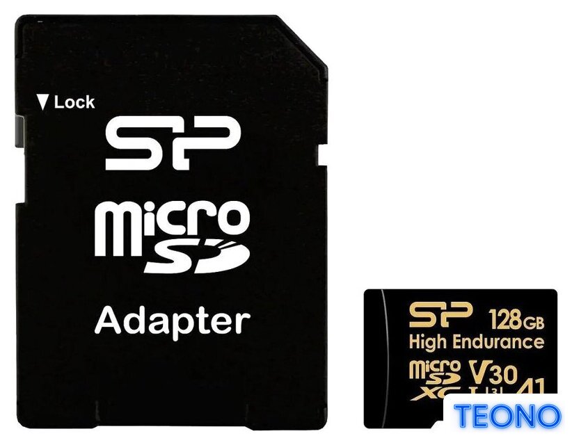 Карта памяти Silicon-Power Golden Series High Endurance microSDXC SP128GBSTXDV3V1HSP 128GB (с адаптером) - Изображение №1 — Интернет-магазин Teono.by