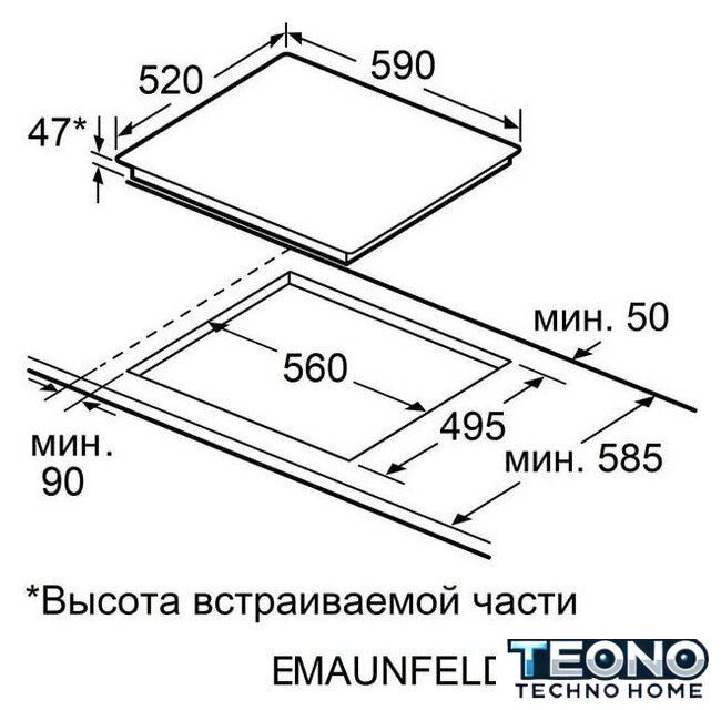 Варочная панель MAUNFELD CVCE594PBK - Изображение №8 — Интернет-магазин Teono.by