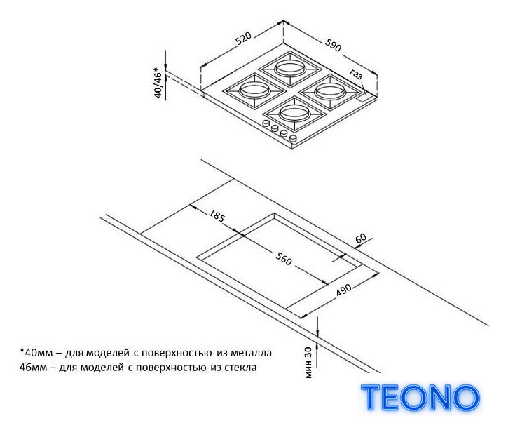 Варочная панель Korting HGG 6734 CTW - Изображение №2 — Интернет-магазин Teono.by
