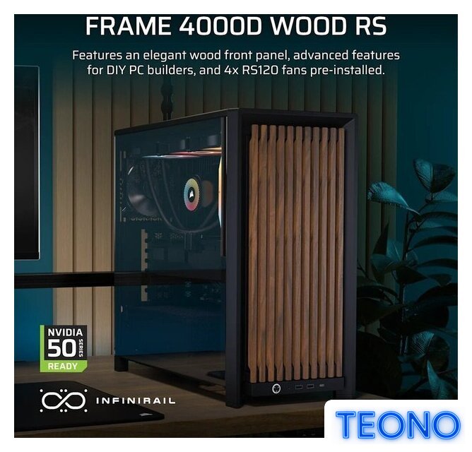 Корпус Corsair Frame 4000D Wood RS CC-9011340-WW - Изображение №4 — Интернет-магазин Teono.by