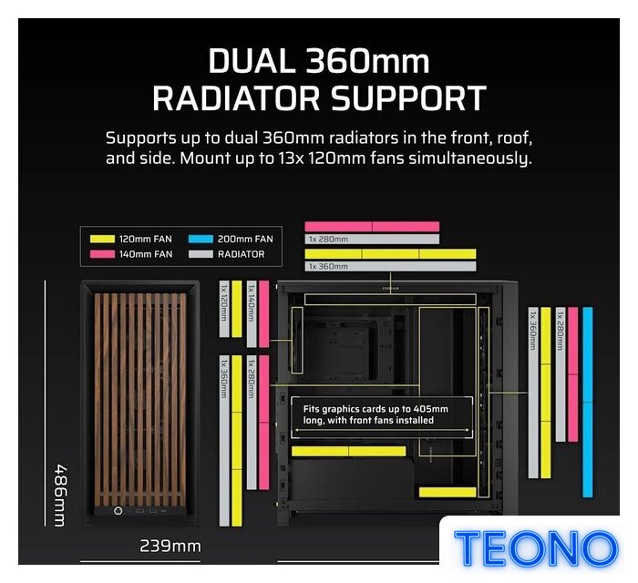 Корпус Corsair Frame 4000D Wood RS CC-9011340-WW - Изображение №8 — Интернет-магазин Teono.by