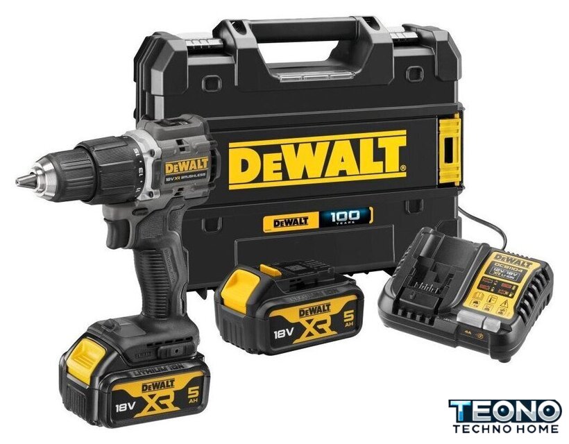 Ударная дрель-шуруповерт DeWalt DCD100P2T (с 2-мя АКБ, кейс) - Изображение №1 — Интернет-магазин Teono.by