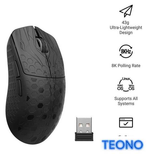 Игровая мышь Keychron G5 Ultra Light Wireless - Изображение №6 — Интернет-магазин Teono.by
